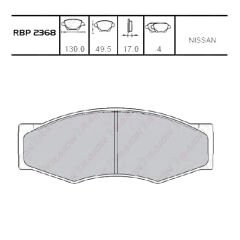 FREN BALATA ÖN TAKIM PICKUP D21 90-97 / D22 98-02 / SAMSUNG NİSSAN 41060-03R85