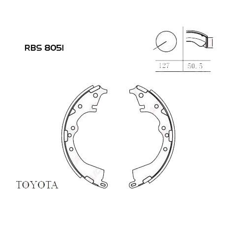 ARKA FREN BALATA (PABUC) - HILUX VIGO 2WD 05-15 / HILUX LN145 01-05 04495-0K060