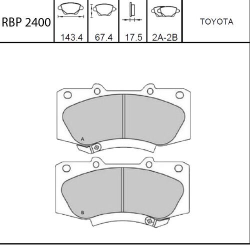 FREN BALATA ÖN TAKIM HILUX 06-15 / 15=> REVO 4X4 TOYOTA 04465-0K240