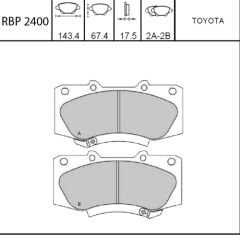 FREN BALATA ÖN TAKIM HILUX 06-15 / 15=> REVO 4X4 TOYOTA 04465-0K240