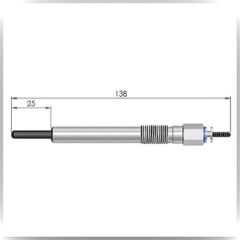 KIZDIRMA BUJİSİ (ISITMA) NPR-59 / NPR-66 NPR-71 ROYBUS URBAN NQR 4HF1 4HG1 4HE1 ISUZU 8941353773